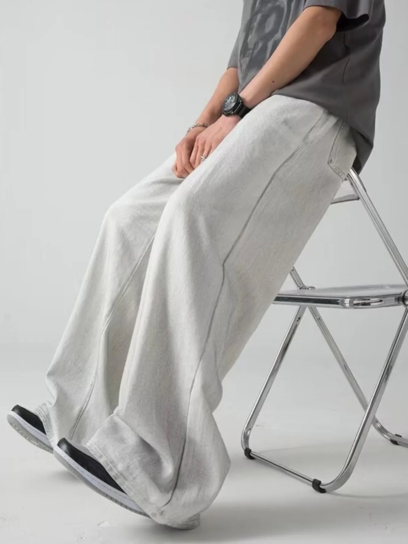 Men's Plus Size Wide Leg Pants