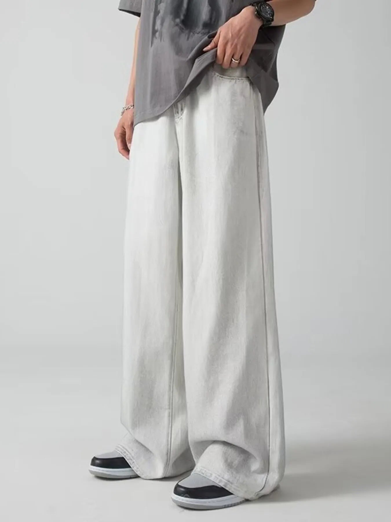 Men's Plus Size Wide Leg Pants