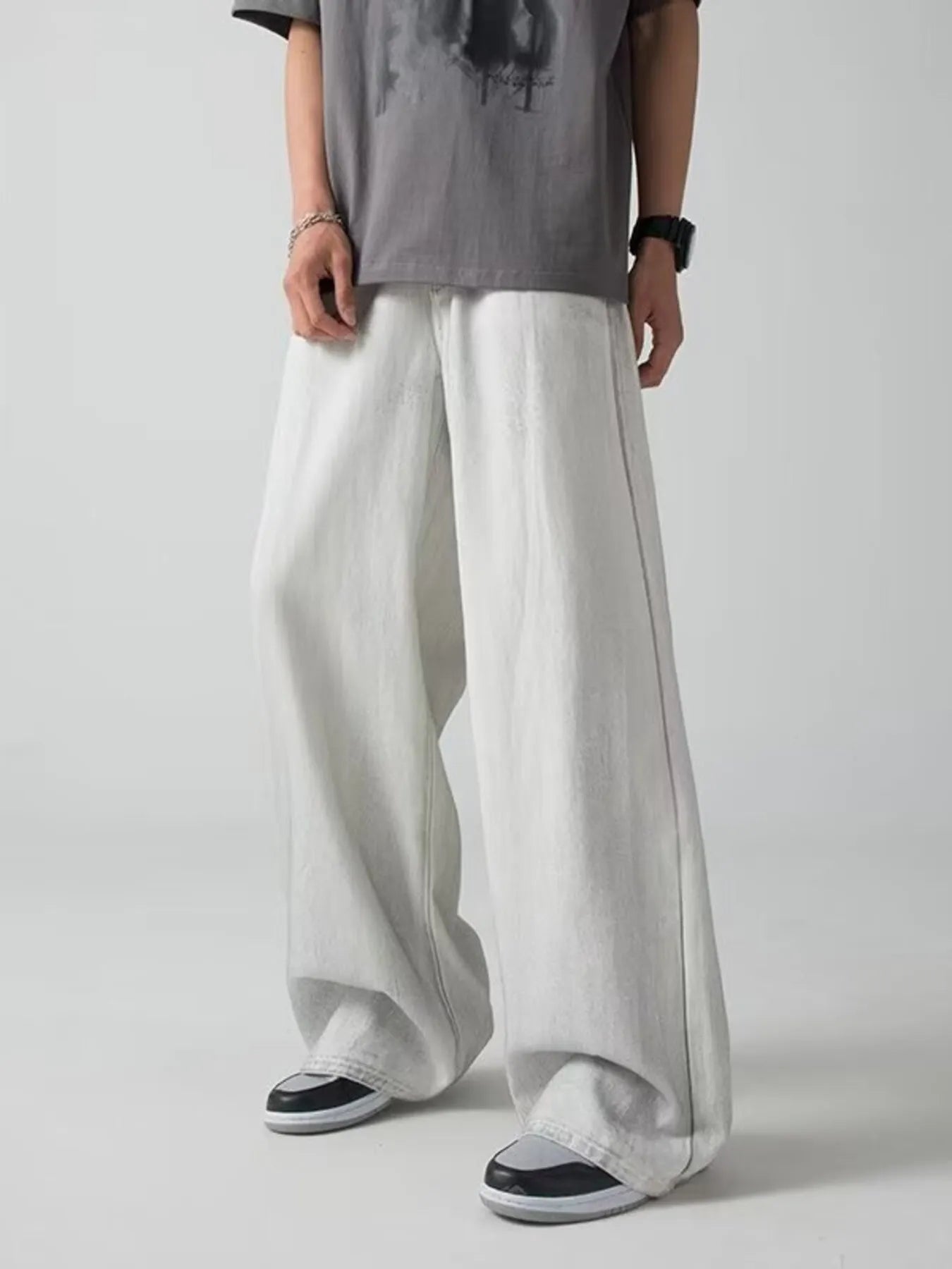 Men's Plus Size Wide Leg Pants
